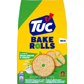   Tuc Bake Rolls 80Gr Hagymás-Tejfölös Ízesítésű Kétszersült