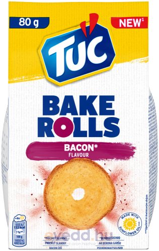 Tuc Bake Rolls Keksz 80Gr Bacon