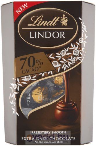 Lindt Lindor 200Gr Étcsoki Golyók 70% Kakaóval