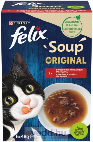 Felix Soup Macskaeledel 6*48Gr Házias  Válogatás 