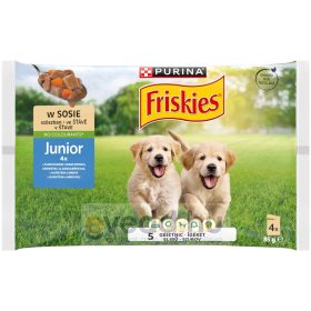 Friskies Junior Kutyaeledel 4*85Gr Szószos Válogatás