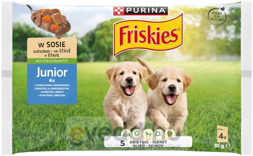 Friskies Junior Kutyaeledel 4*85Gr Szószos Válogatás
