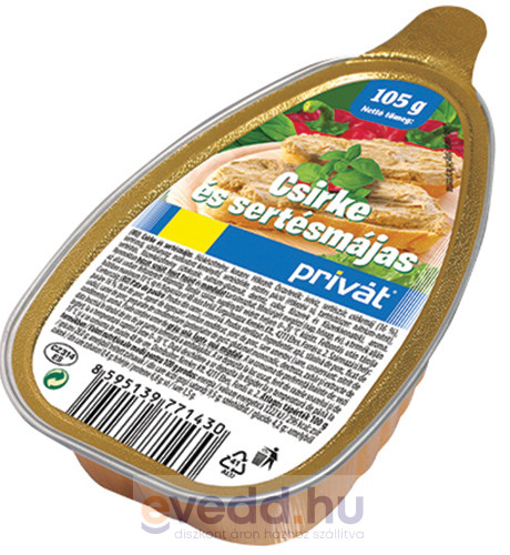 Privát Pástétom 105Gr Csirke És Sertésmájas