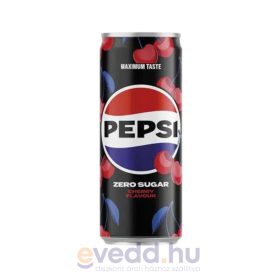 Pepsi Zero Cherry 0,33L Dobozos Üdítőital (DRS)*