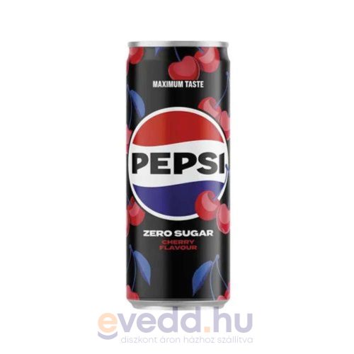 Pepsi Zero Cherry 0,33L Dobozos Üdítőital (DRS)*