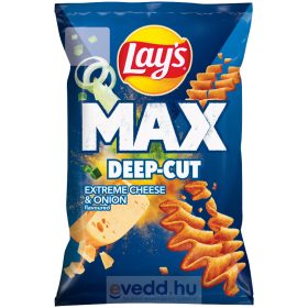 Lay's Max Deep-Cut 55Gr Cheese&Onion Ízű Chips