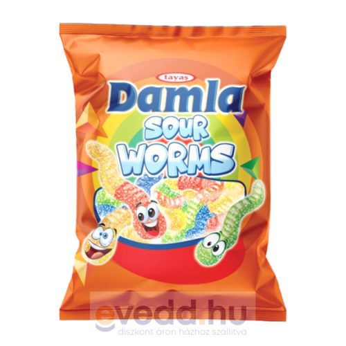 Damla Sour Worms 80Gr Savanyú Gumicukor