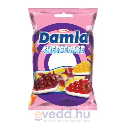 Damla Cheesecake 80Gr Vegyes Gyümölcsízű Gumicukor