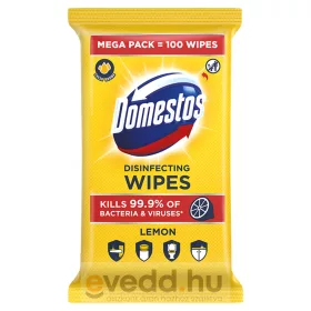 Domestos Higiénikus Törlőkendő 100Db Lemon