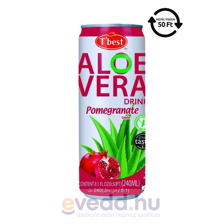 T'Best Aloe Vera Gyümölcsital 0,24L Gránátalma (DRS)